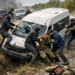 В результате погони друзья и родственники освободили мобилизованного