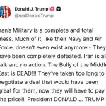 Трамп объявил о полном разгроме иранской армии